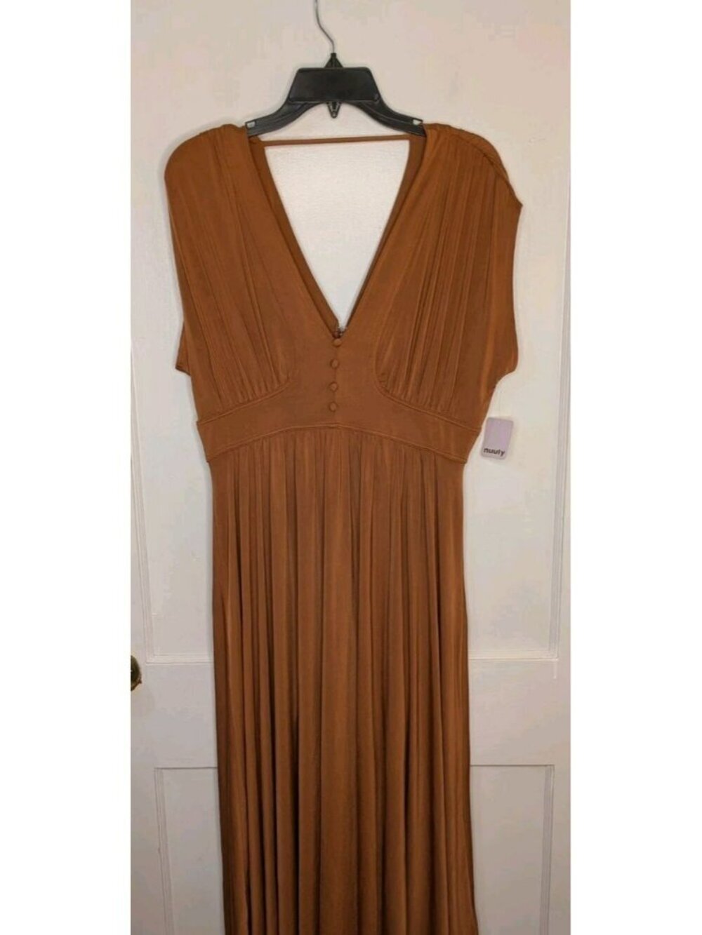 NWT Sz M Anthropologie Sleeveless V-Neck A-Line Midi Dress